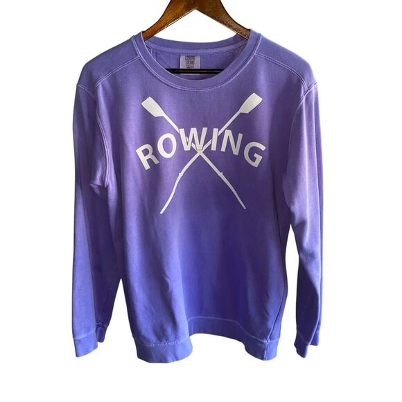 Comfort Colors Tops - Comfort Colors Purple Rowing Crewneck Sweatshirt